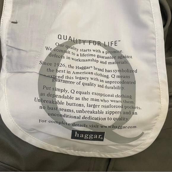 Haggar brand green plus size shorts 100%‎ polyester flat front size 50 - Picture 4 of 6